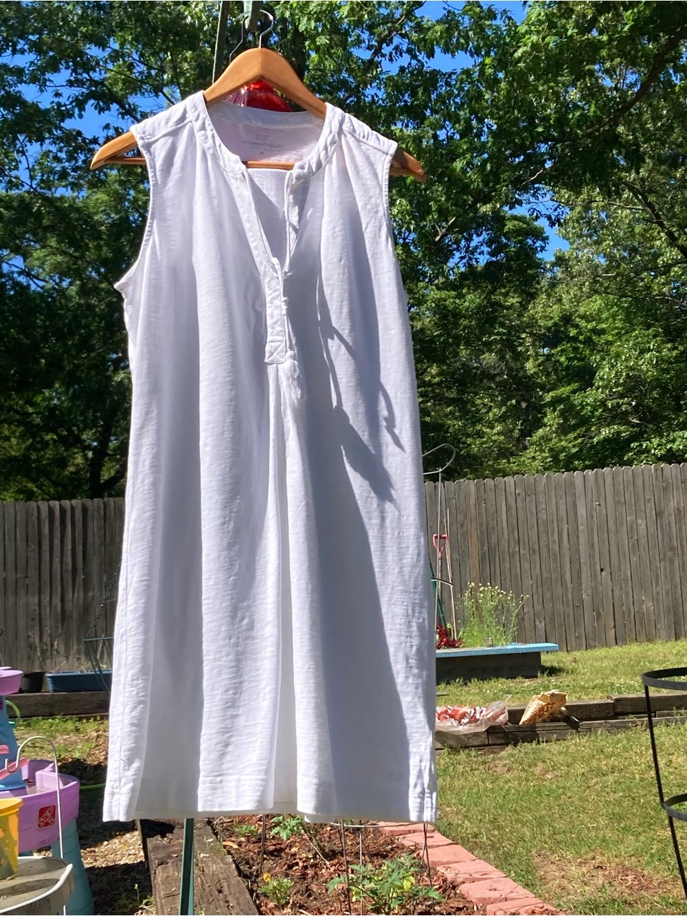 Vineyard Vines Classic White Cotton Dress Sleeveless